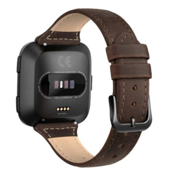 Fitbit Versa Brown Leather Band - Picture 2 of 5